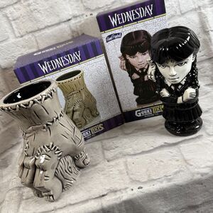 Geeki Tikis Wednesday Addams and Thing Tiki Mugs Jenna Ortega Netflix Show NEW